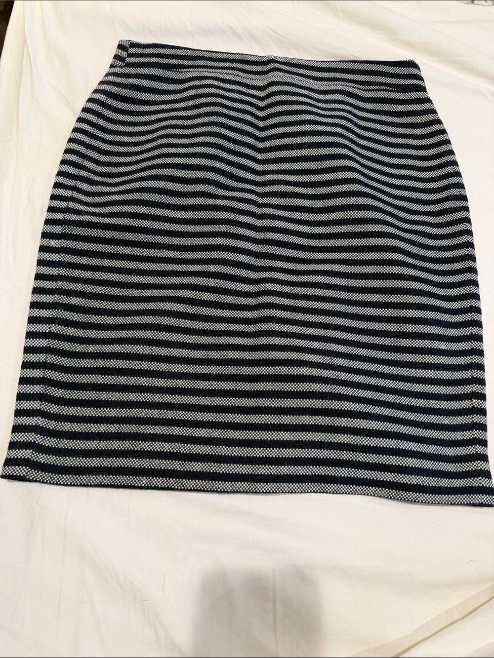 J. Crew Black and White Striped Pencil Skirt size 8